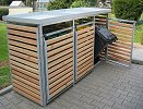 Mlltonnen DEPOT mit Holzlattung