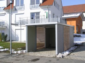 VARIA Carport mit Aluwelle und Holzpanel