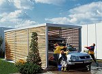 VARIA Carport mit Holzlattung Douglasie quer