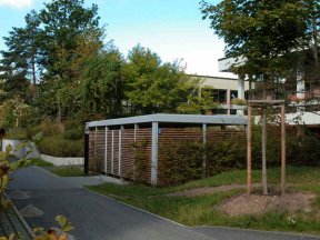 VARIA Carport mit Aluwelle und Holzpanel