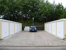 Flachdach-Reihengarage